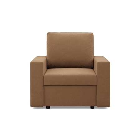 Fotel wypoczynkowy, prosty, BLOM, Mikrofaza, 83x92x85 cm, cappuccino