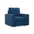 Fotel wypoczynkowy, prosty, BLOM, sztruks, 83x92x92 cm, granatowy