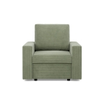 Fotel wypoczynkowy, prosty, BLOM, sztruks, 83x92x92 cm, oliwkowy