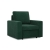 Fotel wypoczynkowy, prosty, BLOM, sztruks, 83x92x92 cm, butelkowa zieleń