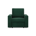 Fotel wypoczynkowy, prosty, BLOM, sztruks, 83x92x92 cm, butelkowa zieleń