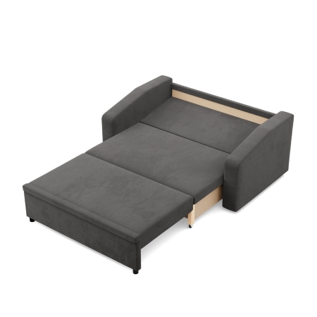 Sofa z funkcją spania, BLOM, Mikrofaza, 148x87x90 cm, szary