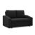 Sofa z funkcją spania, BLOM, Mikrofaza, 148x87x90 cm, czarny