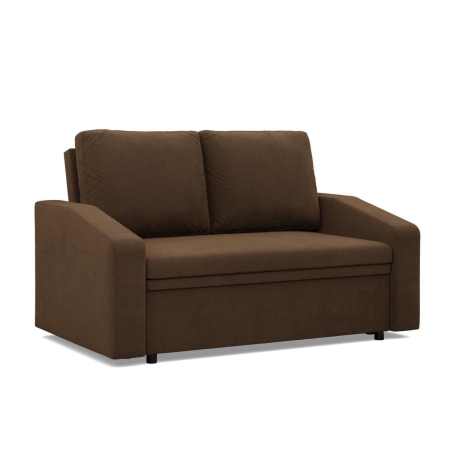 Sofa z funkcją spania, BLOM, Mikrofaza, 148x87x90 cm, brązowy