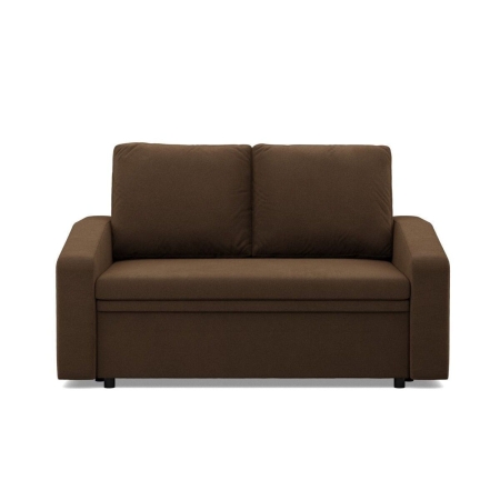 Sofa z funkcją spania, BLOM, Mikrofaza, 148x87x90 cm, brązowy