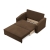 Sofa z funkcją spania, BLOM, Mikrofaza, 148x87x90 cm, brązowy