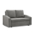Sofa z funkcją spania, BLOM, velvet, 148x87x90 cm, jasny szary