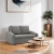 Sofa z funkcją spania, BLOM, velvet, 148x87x90 cm, jasny szary
