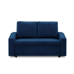 Sofa z funkcją spania, BLOM, velvet, 148x87x90 cm, granatowy