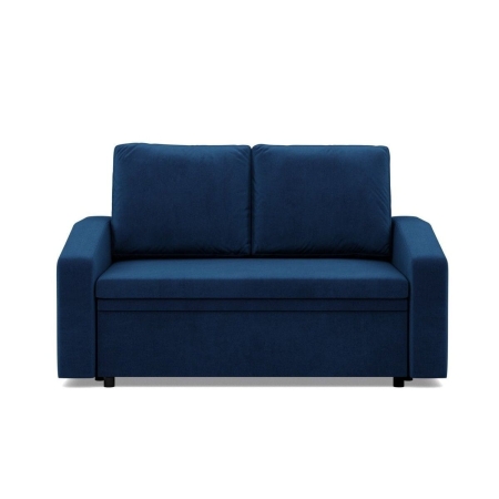 Sofa z funkcją spania, BLOM, velvet, 148x87x90 cm, granatowy