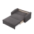 Sofa z funkcją spania, BLOM, sztruks, 148x87x90 cm, ciemny szary