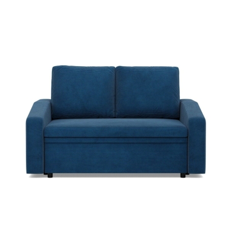 Sofa z funkcją spania, BLOM, sztruks, 148x87x90 cm, granatowy