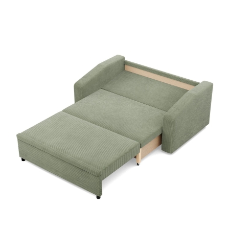 Sofa z funkcją spania, BLOM, sztruks, 148x87x90 cm, oliwkowy