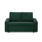 Sofa z funkcją spania, BLOM, sztruks, 148x87x90 cm, butelkowa zieleń