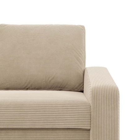 Sofa z funkcją spania, BLOM, sztruks, 148x87x90 cm, beżowy