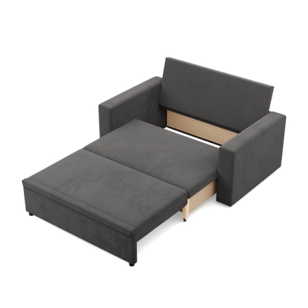 Sofa dwuosobowa, BLOM, Mikrofaza, 148x87x90 cm, szary