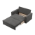 Sofa dwuosobowa, BLOM, Mikrofaza, 148x87x90 cm, szary