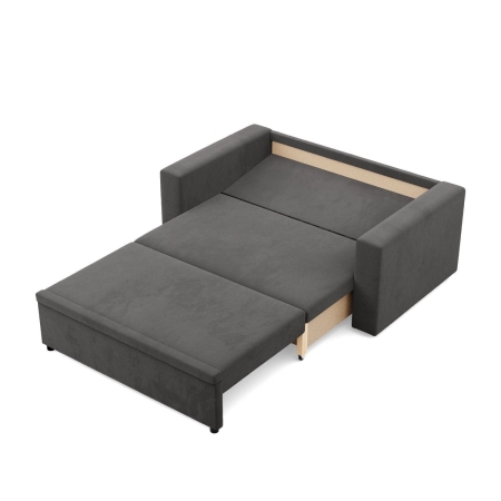 Sofa dwuosobowa, BLOM, Mikrofaza, 148x87x90 cm, szary