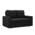 Sofa dwuosobowa, BLOM, Mikrofaza, 148x87x90 cm, czarny