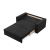 Sofa dwuosobowa, BLOM, Mikrofaza, 148x87x90 cm, czarny