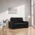 Sofa dwuosobowa, BLOM, Mikrofaza, 148x87x90 cm, czarny
