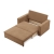 Sofa dwuosobowa, BLOM, Mikrofaza, 148x87x90 cm, cappuccino