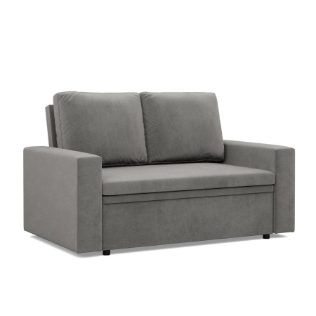 Sofa dwuosobowa, BLOM, velvet, 148x87x90 cm, jasny szary