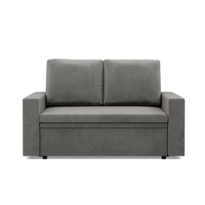 Sofa dwuosobowa, BLOM, velvet, 148x87x90 cm, jasny szary