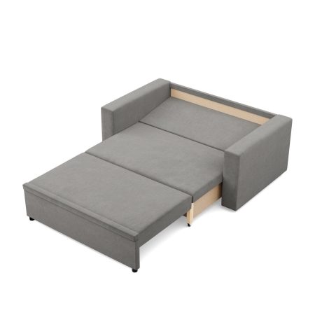 Sofa dwuosobowa, BLOM, velvet, 148x87x90 cm, jasny szary