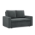 Sofa dwuosobowa, BLOM, velvet, 148x87x90 cm, ciemny szary