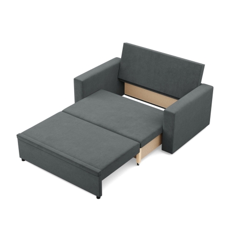 Sofa dwuosobowa, BLOM, velvet, 148x87x90 cm, ciemny szary
