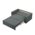 Sofa dwuosobowa, BLOM, velvet, 148x87x90 cm, ciemny szary
