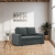 Sofa dwuosobowa, BLOM, velvet, 148x87x90 cm, ciemny szary