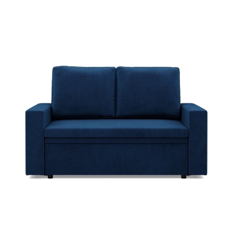 Sofa dwuosobowa, BLOM, velvet, 148x87x90 cm, granatowy