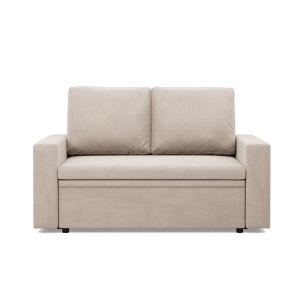 Sofa dwuosobowa, BLOM, velvet, 148x87x90 cm, beżowy