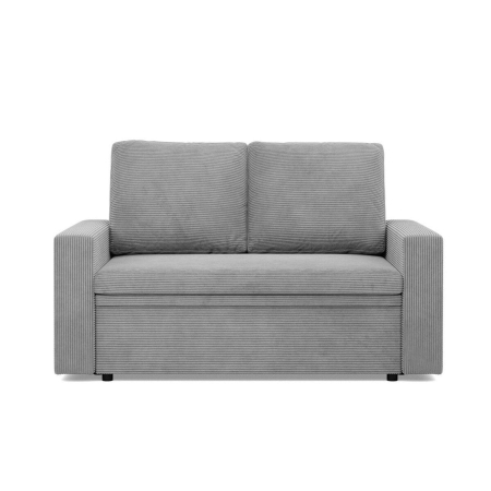 Sofa dwuosobowa, BLOM, sztruks, 148x87x90 cm, jasny szary