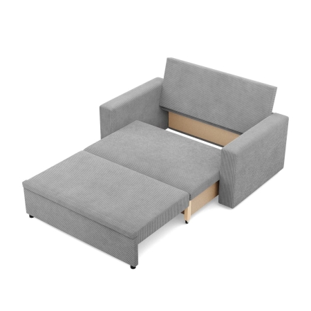 Sofa dwuosobowa, BLOM, sztruks, 148x87x90 cm, jasny szary