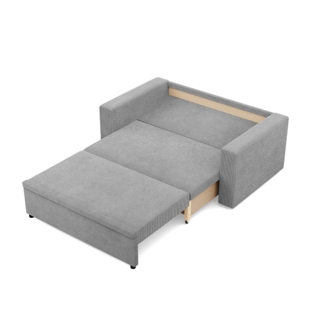 Sofa dwuosobowa, BLOM, sztruks, 148x87x90 cm, jasny szary