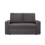 Sofa dwuosobowa, BLOM, sztruks, 148x87x90 cm, ciemny szary