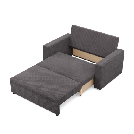 Sofa dwuosobowa, BLOM, sztruks, 148x87x90 cm, ciemny szary