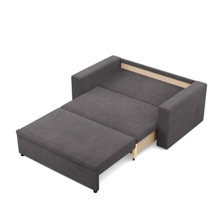 Sofa dwuosobowa, BLOM, sztruks, 148x87x90 cm, ciemny szary
