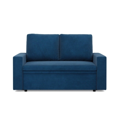 Sofa dwuosobowa, BLOM, sztruks, 148x87x90 cm, granatowy