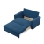 Sofa dwuosobowa, BLOM, sztruks, 148x87x90 cm, granatowy