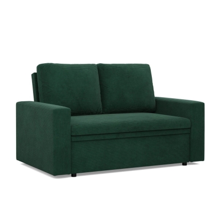 Sofa dwuosobowa, BLOM, sztruks, 148x87x90 cm, butelkowa zieleń