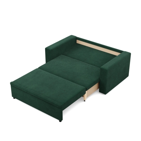 Sofa dwuosobowa, BLOM, sztruks, 148x87x90 cm, butelkowa zieleń
