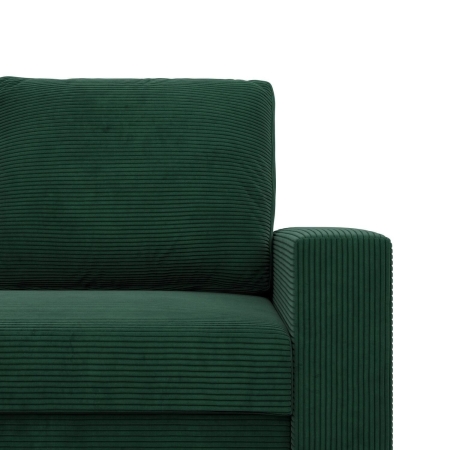 Sofa dwuosobowa, BLOM, sztruks, 148x87x90 cm, butelkowa zieleń