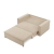 Sofa dwuosobowa, BLOM, sztruks, 148x87x90 cm, beżowy