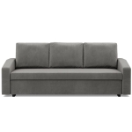 Kanapa rozkładana, BLOM, velvet, 220x92x92 cm, jasny szary