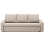 Kanapa rozkładana, BLOM, velvet, 220x92x92 cm, beżowy