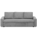 Kanapa rozkładana, BLOM, sztruks, 220x92x92 cm, jasny szary